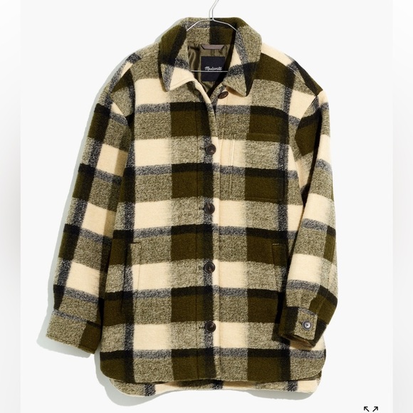 Madewell Jackets & Blazers - Madewell Belrose Shirt-Jacket In Marian Plaid Oversized Plaid Wool blend Size M